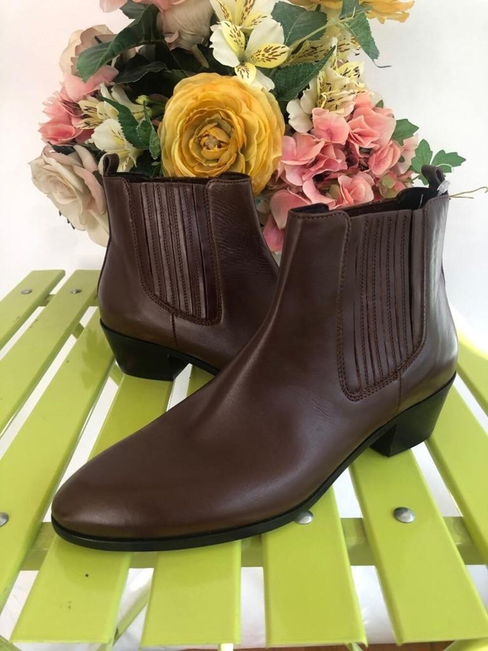 nwob J Crew Chelsea Boot Ankle Boot Booties Brown Size 8 Style 03002 (bot1500